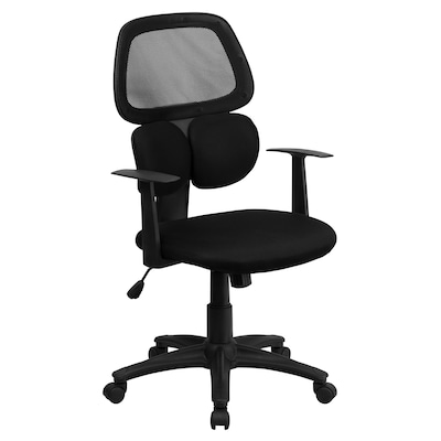Flash Furniture Ariel Ergonomic Mesh Swivel Mid-Back Task Office Chair, Black (BT2755BK)