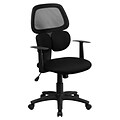 Flash Furniture Ariel Ergonomic Mesh Swivel Mid-Back Task Office Chair, Black (BT2755BK)