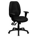 Flash Furniture Rochelle Ergonomic Fabric Swivel High Back Executive Office Chair, Black (BT6191HBK)