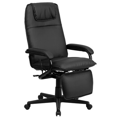 Flash Furniture Robert Ergonomic LeatherSoft Swivel High Back Executive Reclining Office Chair, Black (BT70172BK)