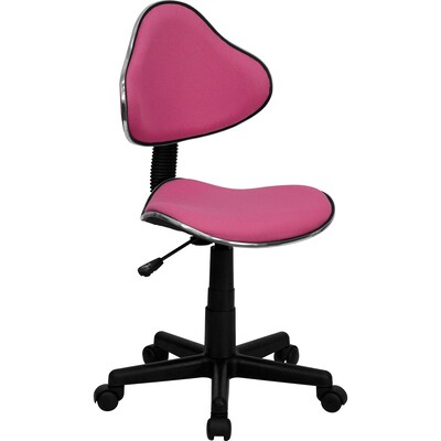 Flash Furniture Whitney Armless Ergonomic Fabric Swivel Task Office Chair, Pink (BT699PINK)