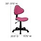Flash Furniture Fabric Ergonomic Task Chairs With Chrome Metal Band Accent (BT699PINK)