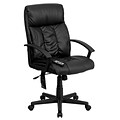 Flash Furniture Sumter Ergonomic LeatherSoft Swivel High Back Massaging Executive Office Chair, Black (BT9578P)