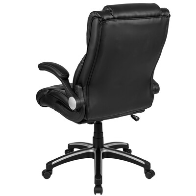 Flash Furniture Hansel LeatherSoft Swivel Executive Office Chair, Black (BT9896H)