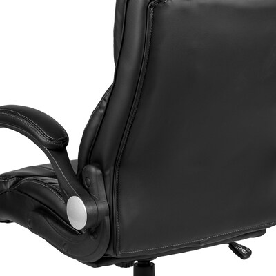 Flash Furniture Hansel LeatherSoft Swivel Executive Office Chair, Black (BT9896H)
