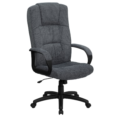 Flash Furniture Rochelle Fabric Swivel High Back Executive Office Chair, Gray (BT9022BK)