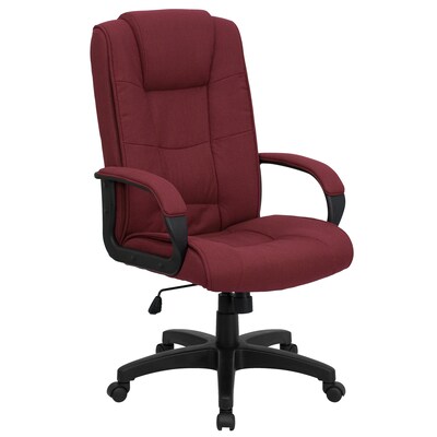Flash Furniture Jessica Fabric Swivel High Back Executive Office Chair, Burgundy (GO5301BBY)