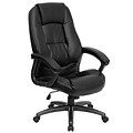 Flash Furniture Jules Ergonomic LeatherSoft Swivel High Back Executive Office Chair, Black (GO7145BK)