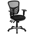 Flash Furniture Nicholas Ergonomic Mesh Swivel Mid-Back Multifunction Executive Office Chair, Black (HL0001)