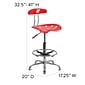 Flash Furniture Vibrant Drafting Stools With Tractor Seat (LF215CHYTOMATO)