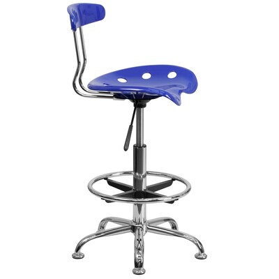 Flash Furniture Vibrant Drafting Stools With Tractor Seat (LF215NTCLBLUE)