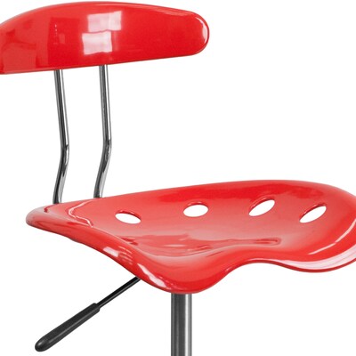 Flash Furniture Vibrant Drafting Stools With Tractor Seat (LF215CHYTOMATO)