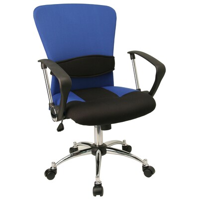 Flash Furniture Mindy Ergonomic Mesh Swivel Mid-Back Task Office Chair, Blue (LFW23BLUE)