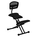 Flash Furniture Ergonomic Kneeling Chair With Mesh Back and Fabric Seat, Black