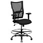 Flash Furniture HERCULES Mesh Back Fabric Drafting Big & Tall Chair, Black (WL-5029SYG-AD-GG)