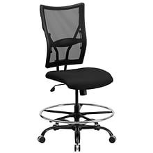 Flash Furniture HERCULES Fabric Drafting Big & Tall Chair, 400 lb. Capacity, Black (WL5029SYGD)