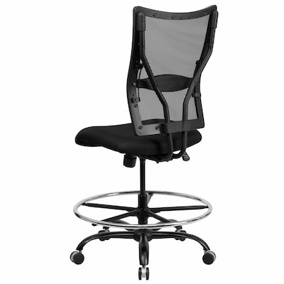 Flash Furniture HERCULES Fabric Drafting Big & Tall Chair, 400 lb. Capacity, Black (WL5029SYGD)