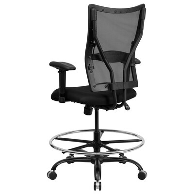 Flash Furniture HERCULES Mesh Back Fabric Drafting Big Tall Chair Black WL 5029SYG AD GG