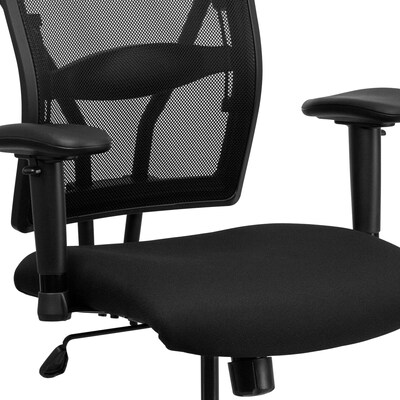 Flash Furniture HERCULES Mesh Back Fabric Drafting Big & Tall Chair, Black (WL-5029SYG-AD-GG)