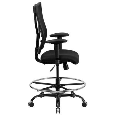 Flash Furniture HERCULES Mesh Back Fabric Drafting Big & Tall Chair, Black (WL-5029SYG-AD-GG)