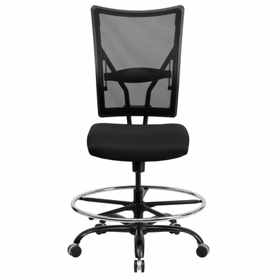 Flash Furniture HERCULES Fabric Drafting Big & Tall Chair, 400 lb. Capacity, Black (WL5029SYGD)