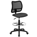 Flash Furniture Mid-Back Mesh Drafting Stools With Fabric Seat (WLA277GYD)