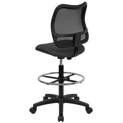 Flash Furniture Mid-Back Mesh Drafting Stools With Fabric Seat (WLA277GYD)