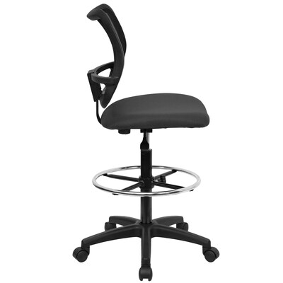 Flash Furniture Mid-Back Mesh Drafting Stools With Fabric Seat (WLA277GYD)
