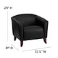 Flash Furniture Hercules Wood/Veneer Accent Chair, Black (1111BK)