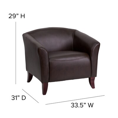 Flash Furniture Hercules Wood/Veneer Guest Chair, Brown (1111BN)
