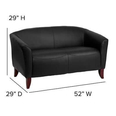 Flash Furniture HERCULES Imperial Series 52" LeatherSoft Loveseat, Black (1112BK)