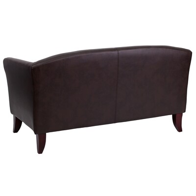 Flash Furniture HERCULES Imperial Series 52" LeatherSoft Loveseat, Brown (1112BN)