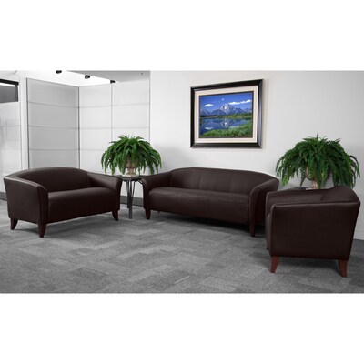 Flash Furniture HERCULES Imperial Series 72.75 LeatherSoft Sofa, Brown (1113BN)
