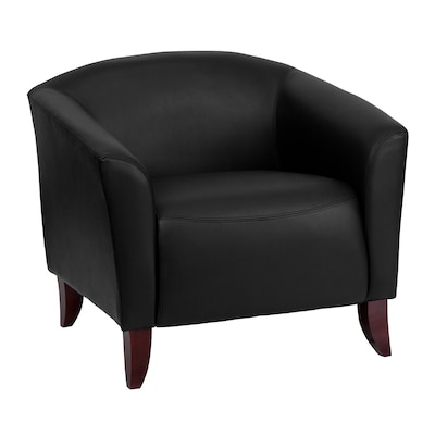 Flash Furniture Hercules Wood/Veneer Accent Chair, Black (1111BK)