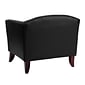 Flash Furniture Hercules Wood/Veneer Accent Chair, Black (1111BK)