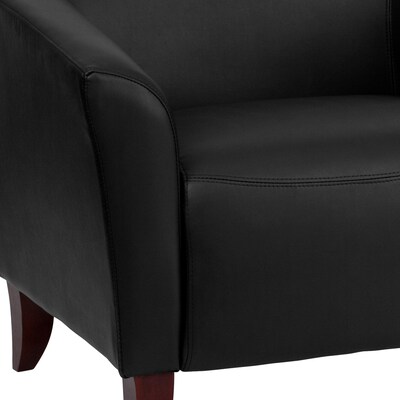 Flash Furniture Hercules Wood/Veneer Accent Chair, Black (1111BK)
