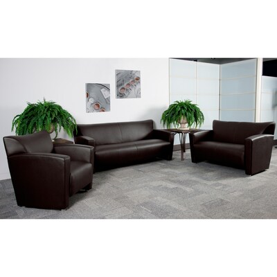 Flash Furniture HERCULES Majesty Series 68.5 LeatherSoft Sofa, Brown (2223BN)