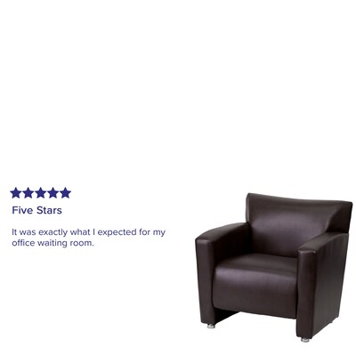 Flash Furniture Hercules Wood/Veneer Guest Chair, Brown (2221BN)