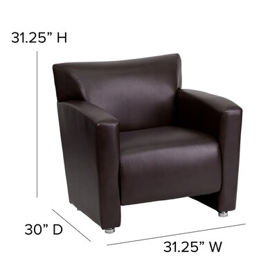 Flash Furniture Hercules Wood/Veneer Guest Chair, Brown (2221BN)