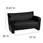 Flash Furniture HERCULES Majesty Series 51" LeatherSoft Loveseat, Black (2222BK)