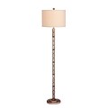 Fangio Lighting Incandescent Industrial, Ribbed Floor Lamp, 62.5 in. H, Antique Silver (W-1563AS)