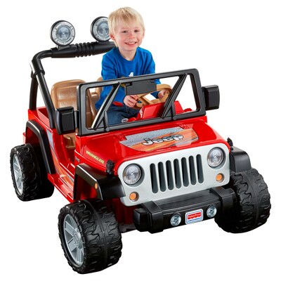 Fisher-Price Power Wheels Jeep Wrangler, Riding Toy, Red (BCK85)