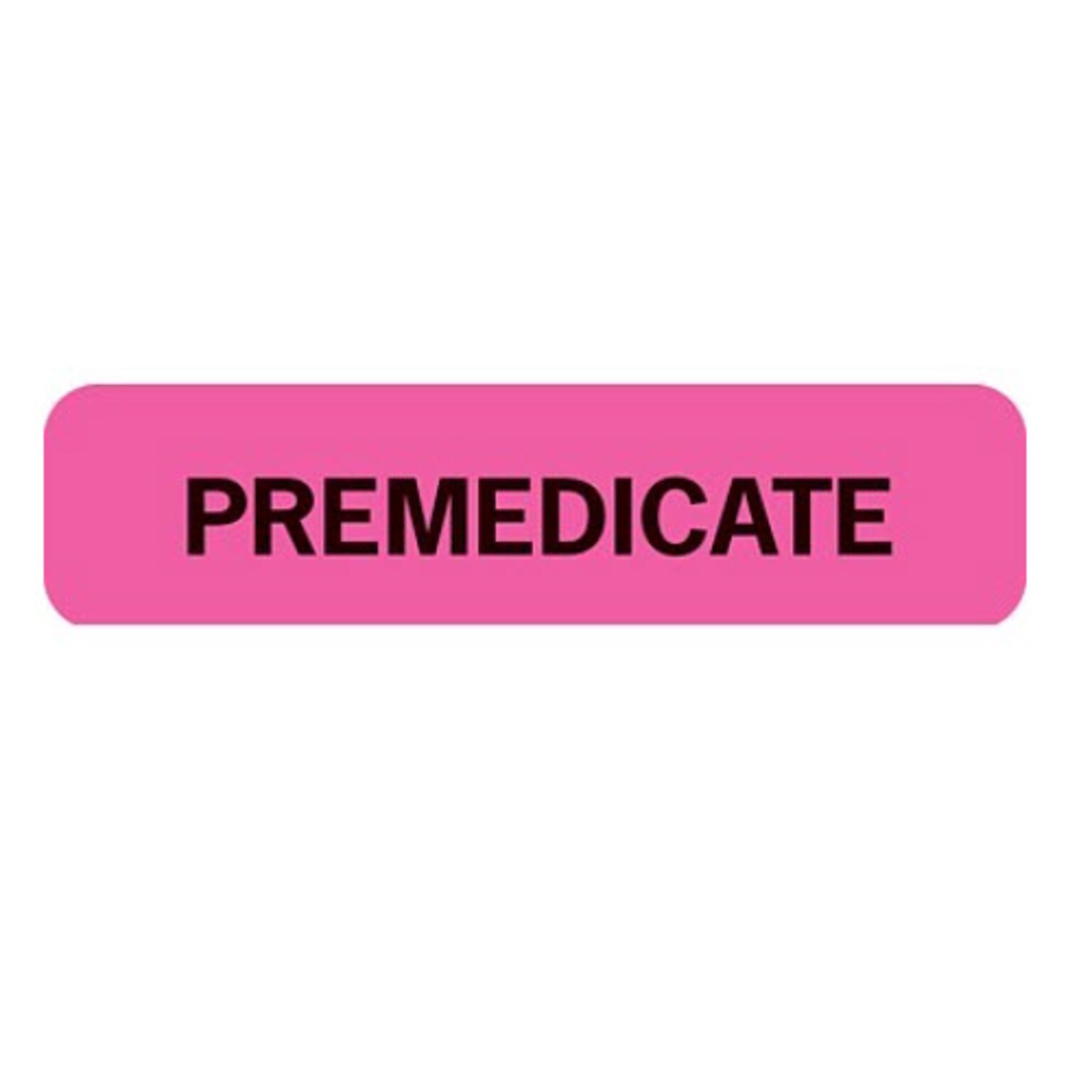 Chart Alert Medical Labels, Premedicate, Fluorescent Pink, 5/16x1-1/4, 500 Labels