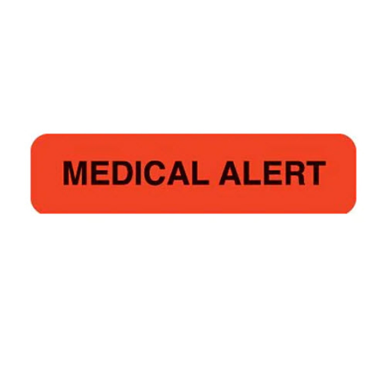 Chart Alert Medical Labels, Medical Alert, Fluorescent Red, 5/16x1-1/4, 500 Labels