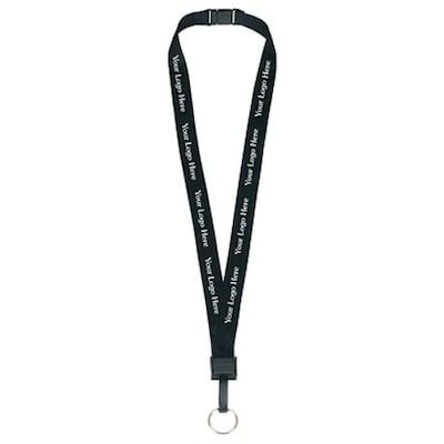 Custom Breakaway Lanyard With Removable Key Ring, 3/4“