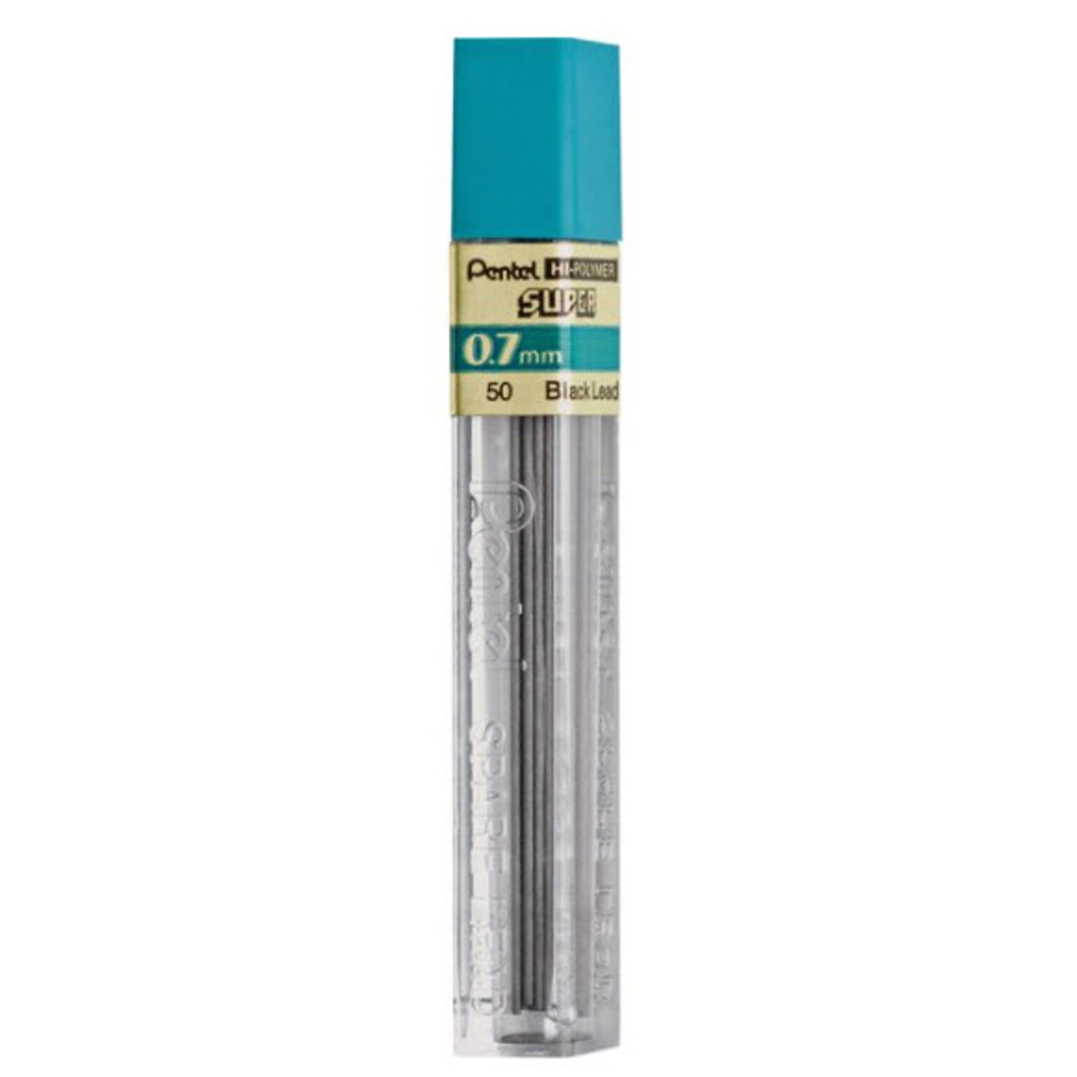 Pentel Super Hi-Polymer Lead Refill, 0.7mm, 12/Leads (50-2B)