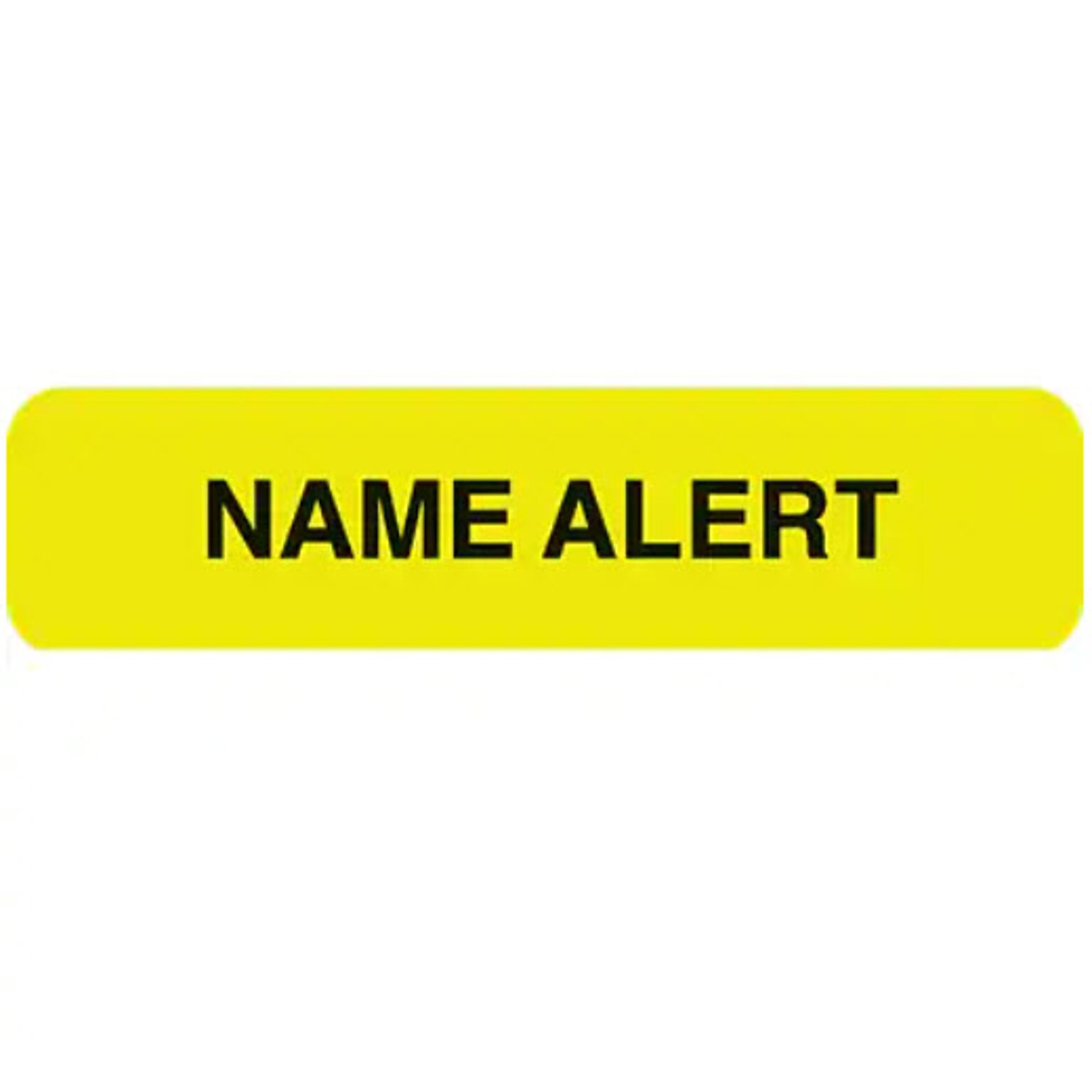 Chart Alert Medical Labels, Name Alert, Fluorescent Chartreuse, 5/16x1-1/4, 500 Labels