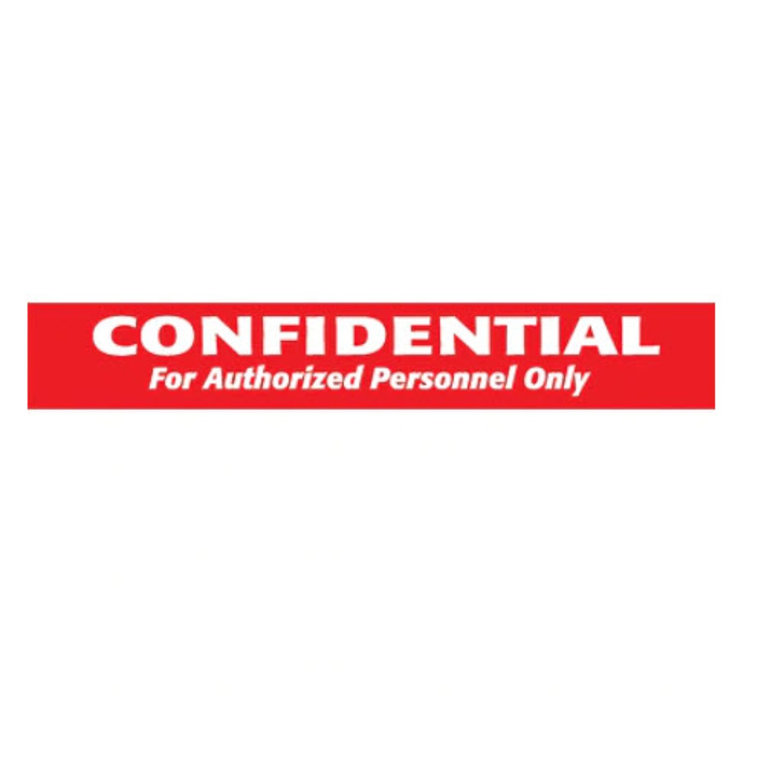 Patient Record Labels, Confidential, Red, 1x6-1/2, 100 Labels