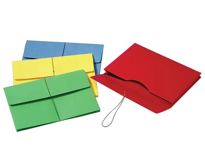 Pendaflex Colored Expanding Wallets with Flap & Cord Closure, Legal, Assorted Colors, 50/Box (245ASST)