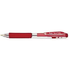 Pentel WOW! Retractable Gel Pens, Medium Point, Red Ink, Dozen (K437-B)